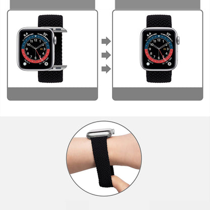 Curea Braided Breeze - Apple Watch 1/2/3/4/5/6/7/8/9/SE - 38/40/41 MM - XXS - Black