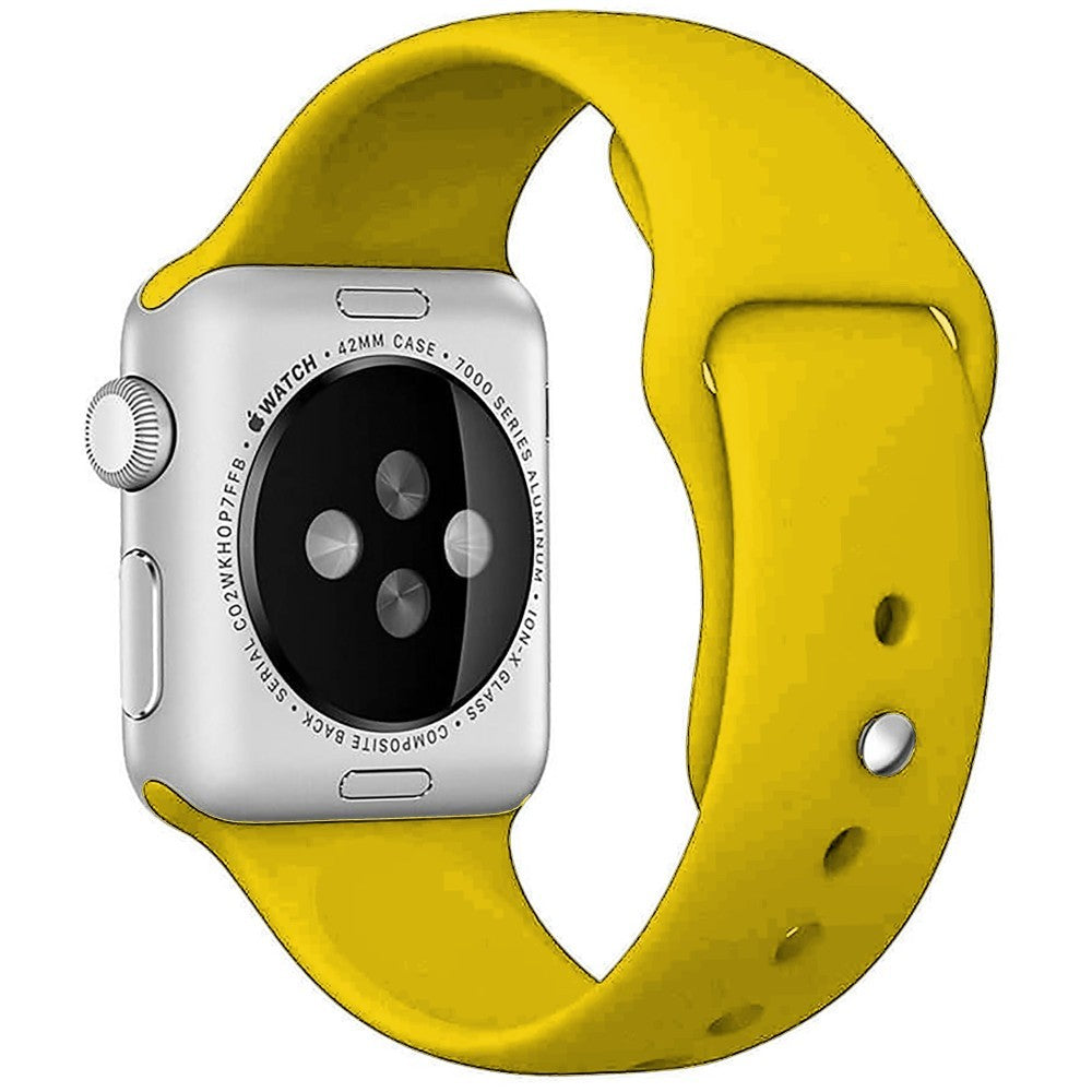 Curea Silicone Sport - Apple Watch 1/2/3/4/5/6/7/8/9/SE - 38/40/41 MM - M/L - Yellow