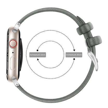 Curea Leather Heritage - Apple Watch 1/2/3/4/5/6/7/8/9/SE - 38/40/41 MM - Gri