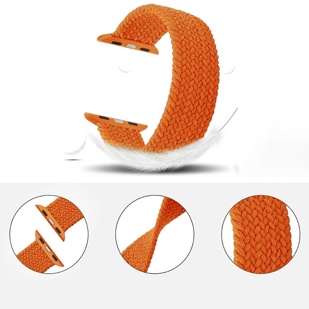 Curea Braided Breeze - Apple Watch 1/2/3/4/5/6/7/8/9/SE/Ultra 1/Ultra 2 - 42/44/45/49 MM - XS - Orange