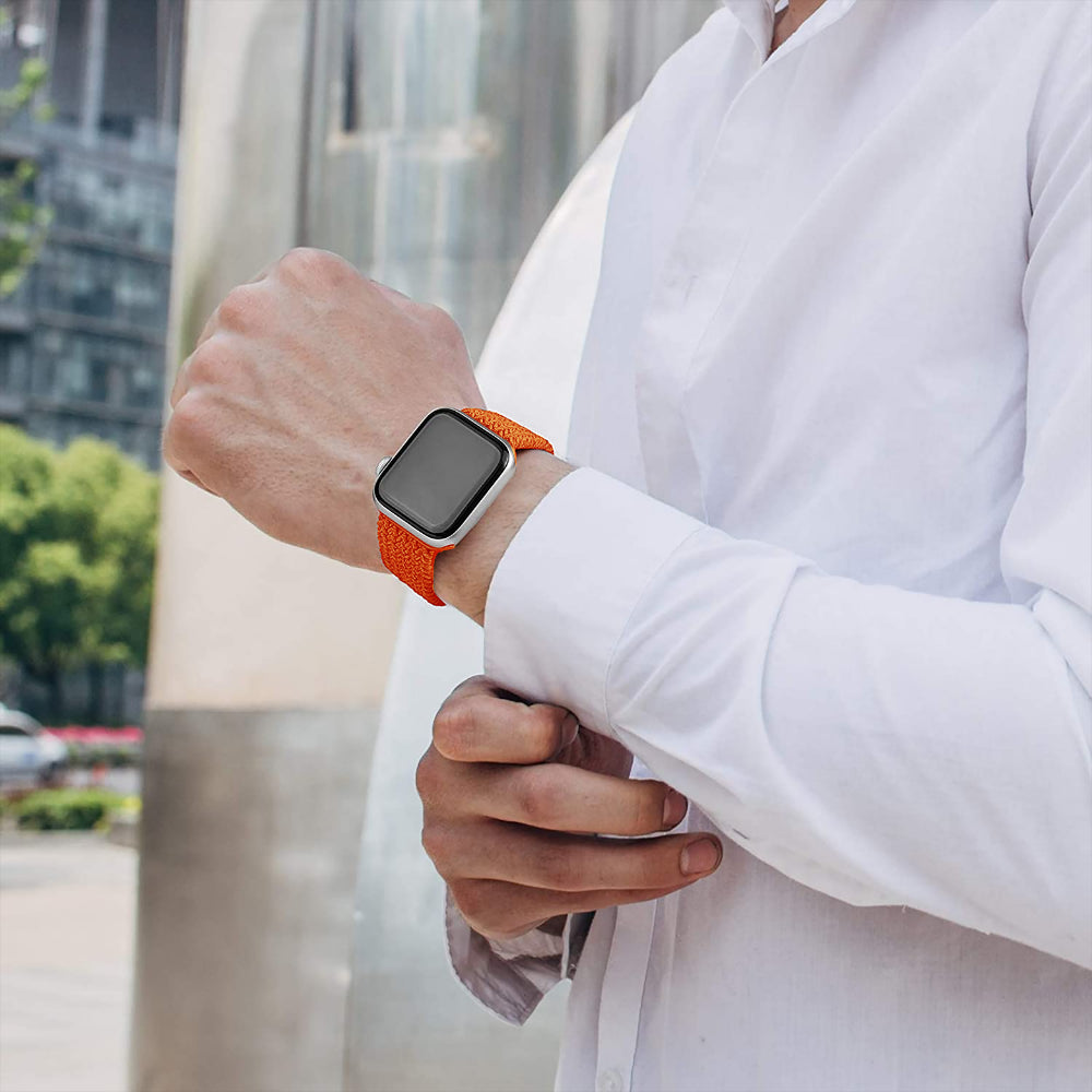 Curea Braided Breeze - Apple Watch 1/2/3/4/5/6/7/8/9/SE/Ultra 1/Ultra 2 - 42/44/45/49 MM - XS - Orange