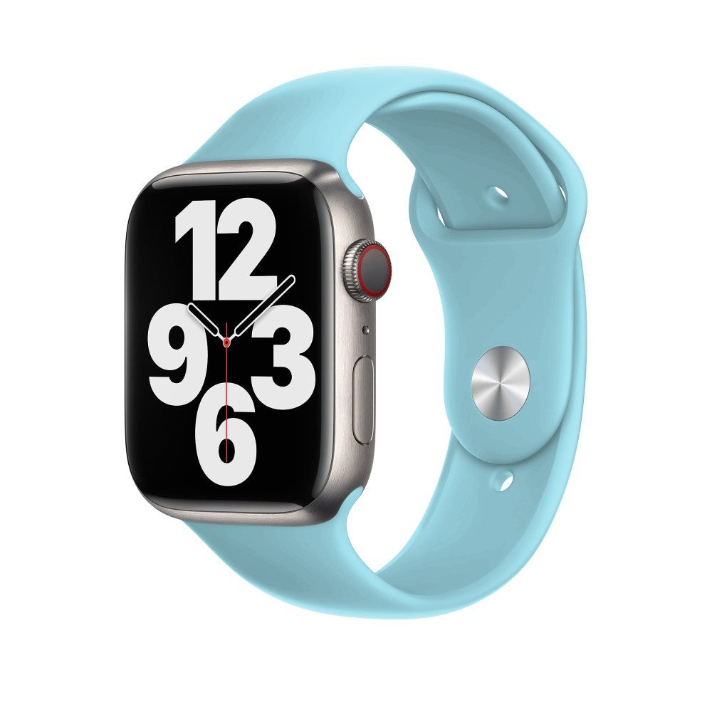 Curea Silicone Sport - Apple Watch 1/2/3/4/5/6/7/8/9/SE/Ultra 1/Ultra 2 - 42/44/45/49 MM - M/L - Baby Blue