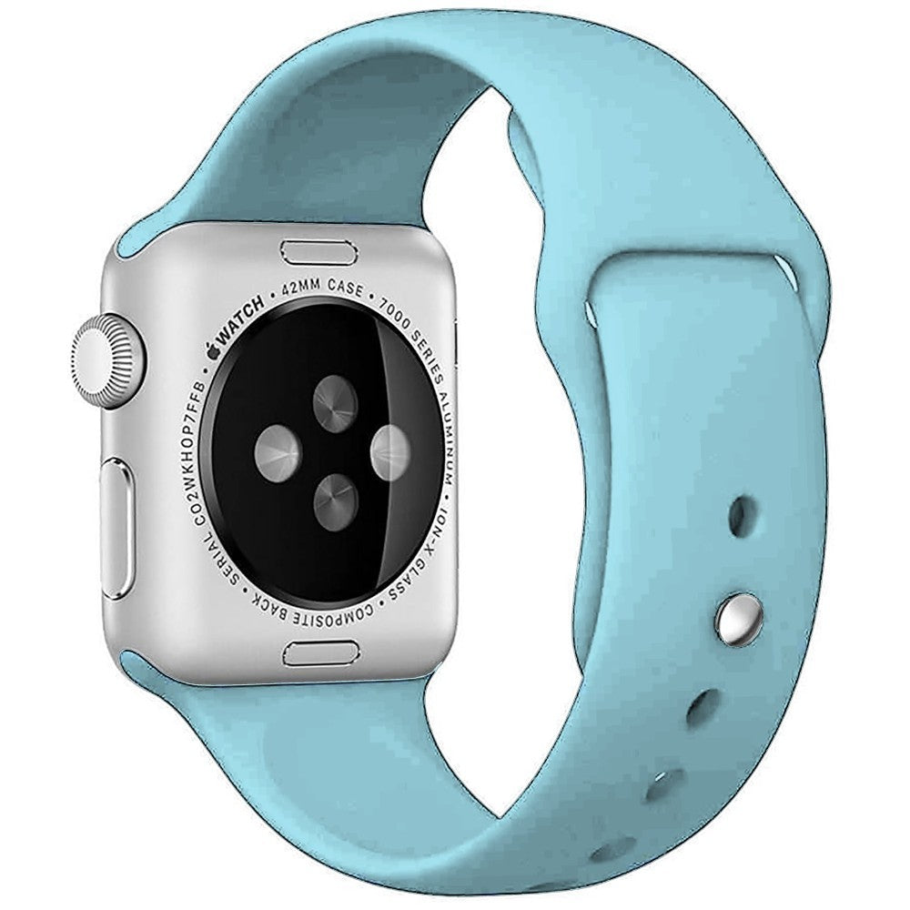 Curea Silicone Sport - Apple Watch 1/2/3/4/5/6/7/8/9/SE/Ultra 1/Ultra 2 - 42/44/45/49 MM - M/L - Baby Blue