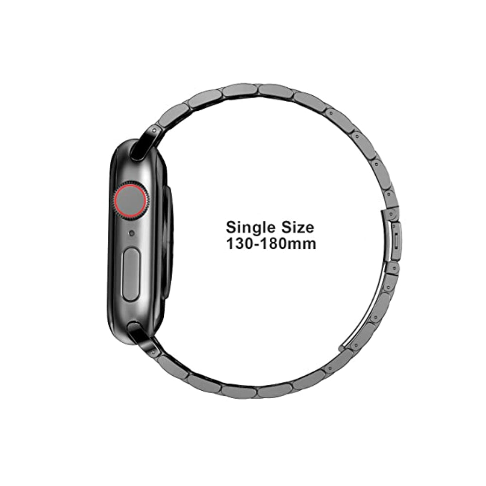 Curea Metallic Link - Apple Watch 1/2/3/4/5/6/7/8/9/SE/Ultra 1/Ultra 2 - 42/44/45/49 MM - Negru