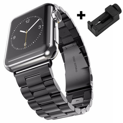 Curea Metallic Link - Apple Watch 1/2/3/4/5/6/7/8/9/SE/Ultra 1/Ultra 2 - 42/44/45/49 MM - Negru