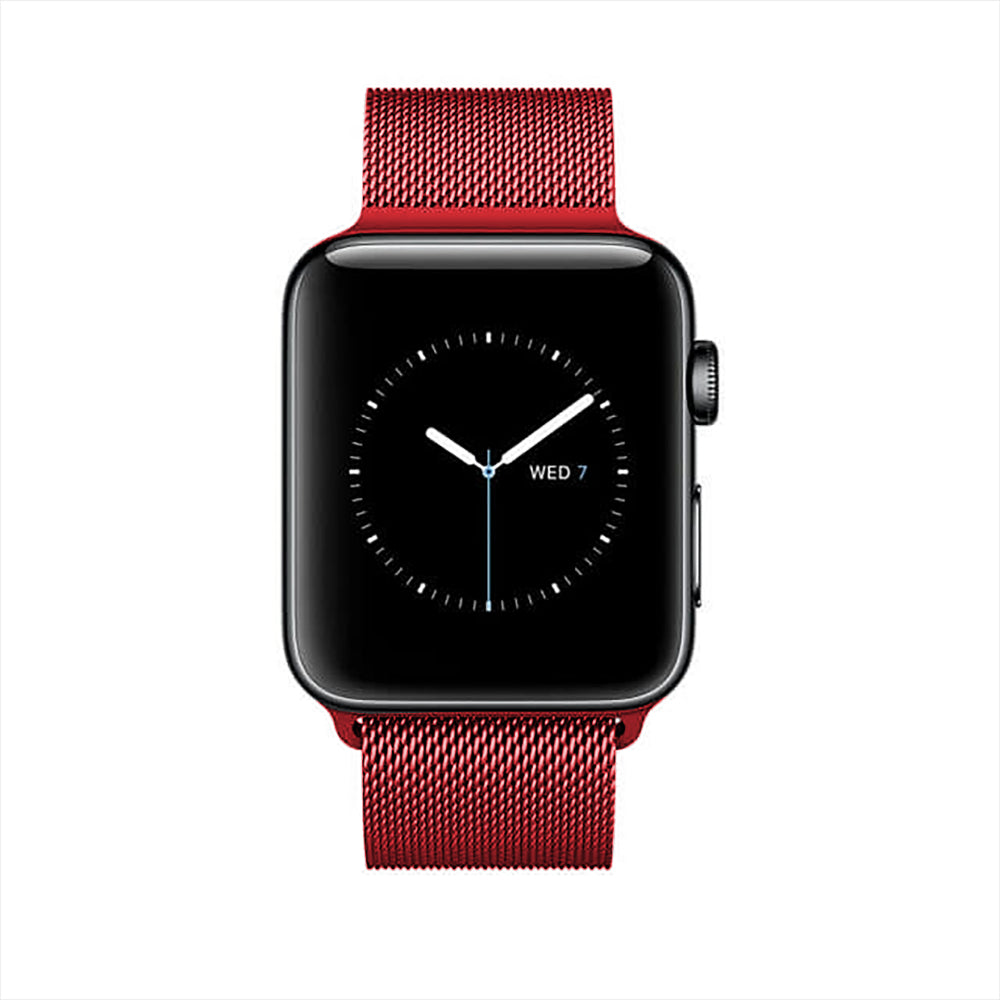 Curea Milanese Classic - Apple Watch 1/2/3/4/5/6/7/8/9/SE/Ultra 1/Ultra 2 - 42/44/45/49 MM - Red