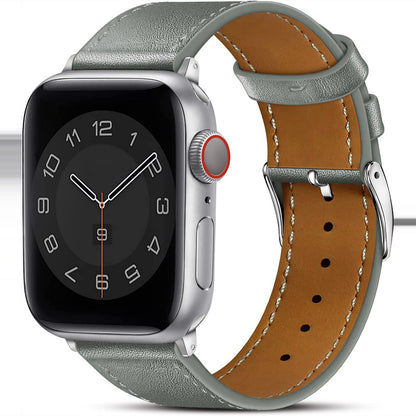 Curea Leather Heritage - Apple Watch 1/2/3/4/5/6/7/8/9/SE/Ultra 1/Ultra 2 - 42/44/45/49 MM - Gri
