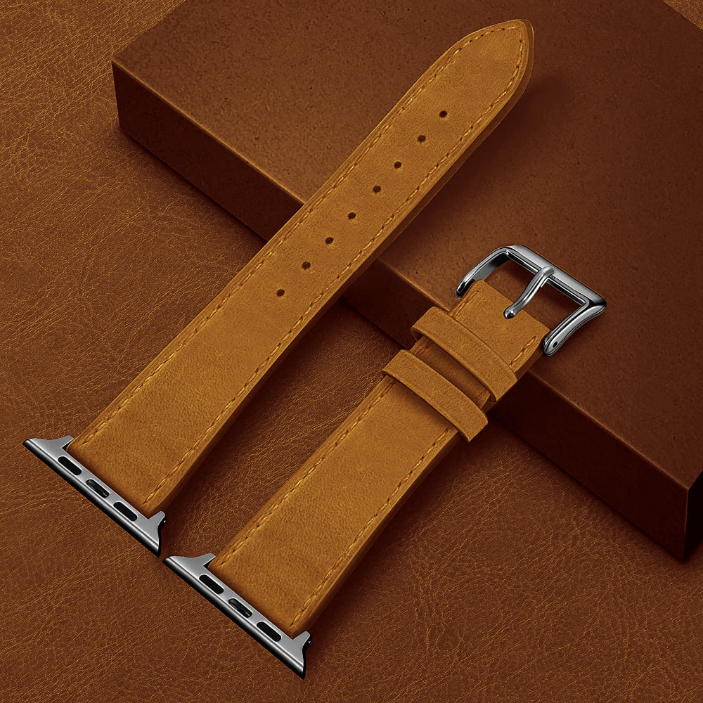 Curea Leather Heritage - Apple Watch 1/2/3/4/5/6/7/8/9/SE/Ultra 1/Ultra 2 - 42/44/45/49 MM - Maro