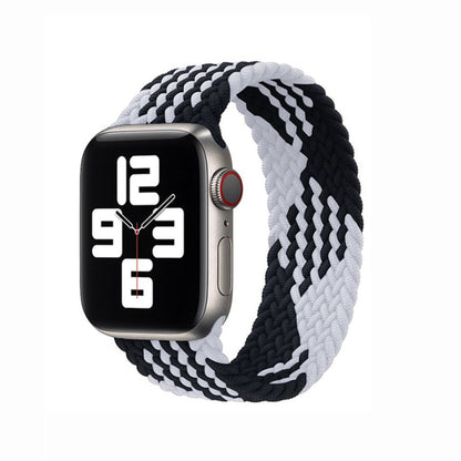 Curea Braided Breeze - Apple Watch 1/2/3/4/5/6/7/8/9/SE/Ultra 1/Ultra 2 - 42/44/45/49 MM - S - Black/White