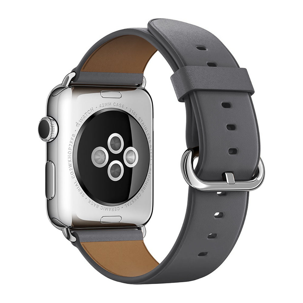 Curea Leather Classic - Apple Watch 1/2/3/4/5/6/7/8/9/SE - 38/40/41 MM - Dark Gray