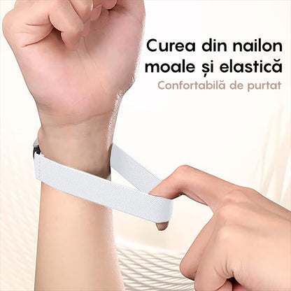 Curea Braided Classic - Samsung Galaxy Watch 7/Active 2/Active/FE/6/5 Pro/5/4/3 - 20mm - Alb