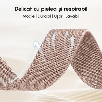 Curea Braided Classic - Huawei Watch GT4 46mm/4/4pro/Ultimate/GT3 SE/Buds/3 pro new/GT3 Pro 46mm/GT Runner/GT3/3/3pro/GT2 pro/GT2e/GT 42mm/GT2 46mm - 22mm - Pink Sand