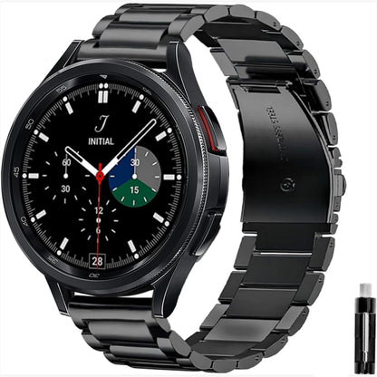Curea Metallic Link - Samsung Galaxy Watch 7/6/6 Classic/5 Pro/5/4/4 Classic/3 41mm/42 mm/Active 2/Active/FE - 20mm - Negru