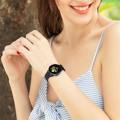 Curea Milanese Essential - Samsung Galaxy Watch 7/6/6 Classic/5 Pro/5/4/4 Classic/3 41mm/42 mm/Active 2/Active/FE - 20mm - Negru