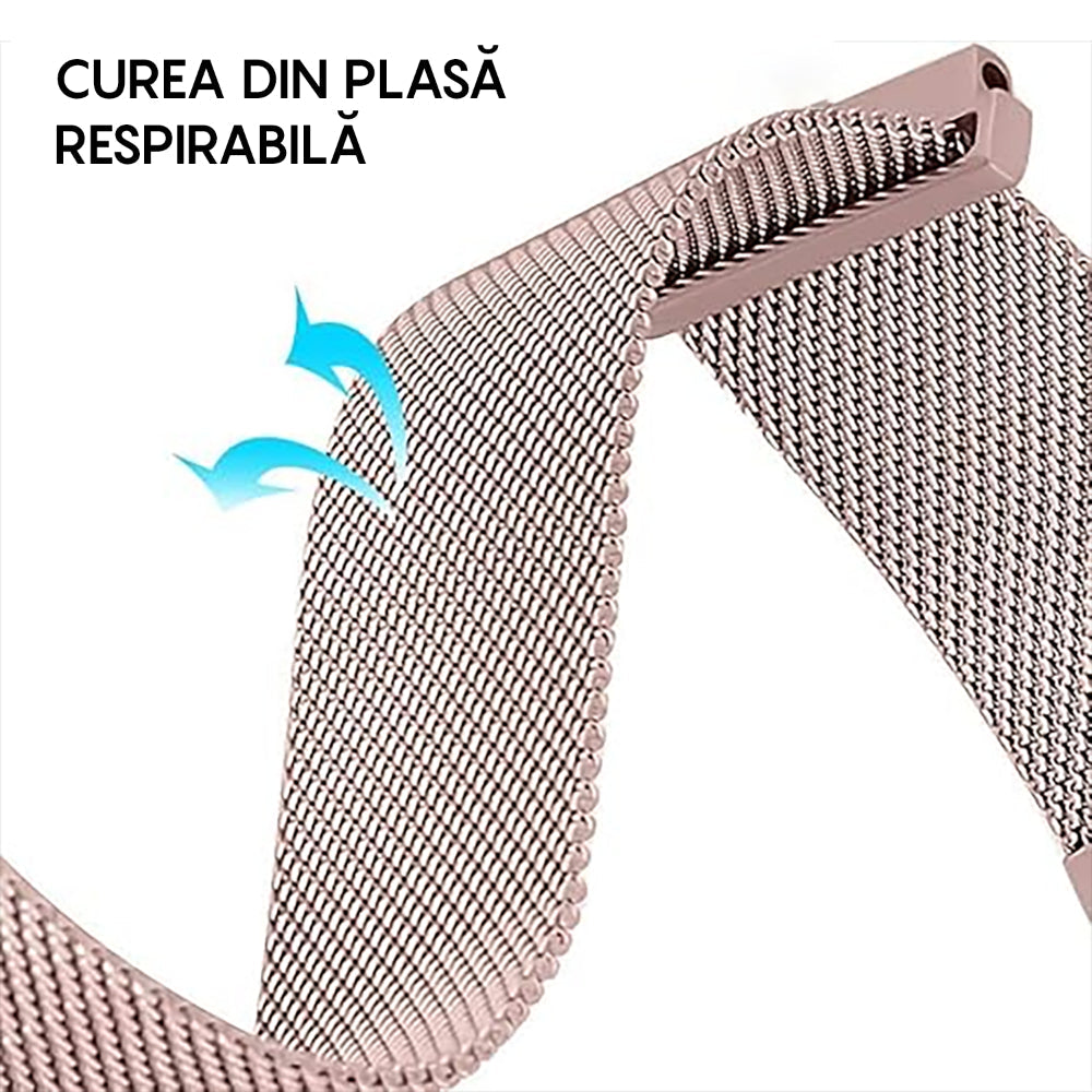 Curea Milanese Essential - Amazfit BIP5/GTR4/GTR3/GTR3 pro/GTR2e/GTR2/3 stratoS/GTR 47mm - 22mm - Pink