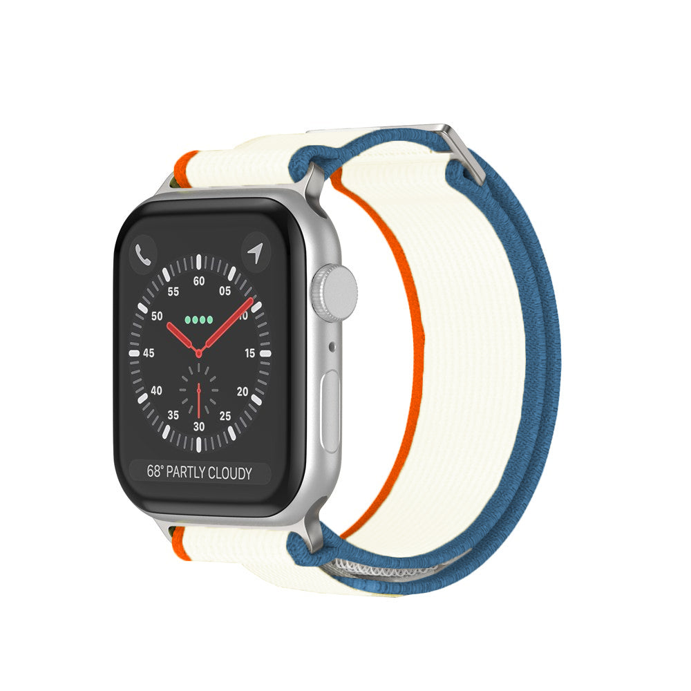 Curea Trail Scout - Apple Watch 1/2/3/4/5/6/7/8/9/SE - 38/40/41 MM - Bej/Portocaliu