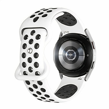 Curea Silicone Flex Loop - Samsung Galaxy Watch 7/6/6 Classic/5 Pro/5/4/4 Classic/3 41mm/42 mm/Active 2/Active/FE - 20mm - Alb