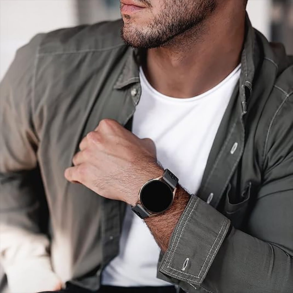 Curea Silicone Flex Loop - Samsung Galaxy Watch 7/Active 2/Active/FE/6/5 Pro/5/4/3 - 20mm - Negru