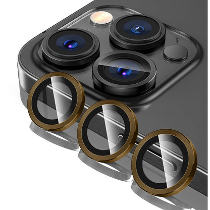 Folie Sticla Lentile Camera MaxDefense+ - iPhone 16 Pro/16 Pro Max - Galben