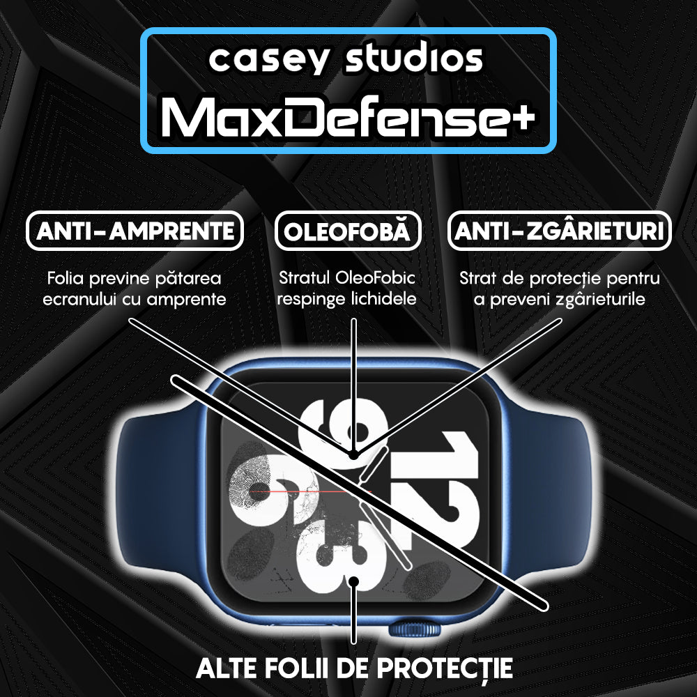 Folie Regenerabila MaxDefense+ - Apple Watch Ultra 1/Ultra 2 - 49MM - Negru