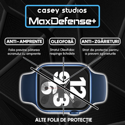 Folie Regenerabila MaxDefense+ - Apple Watch 4/5/6/SE - 40MM - Negru