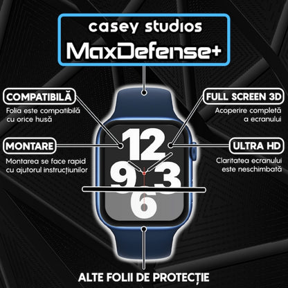 Folie Regenerabila MaxDefense+ - Apple Watch 4/5/6/SE - 40MM - Negru