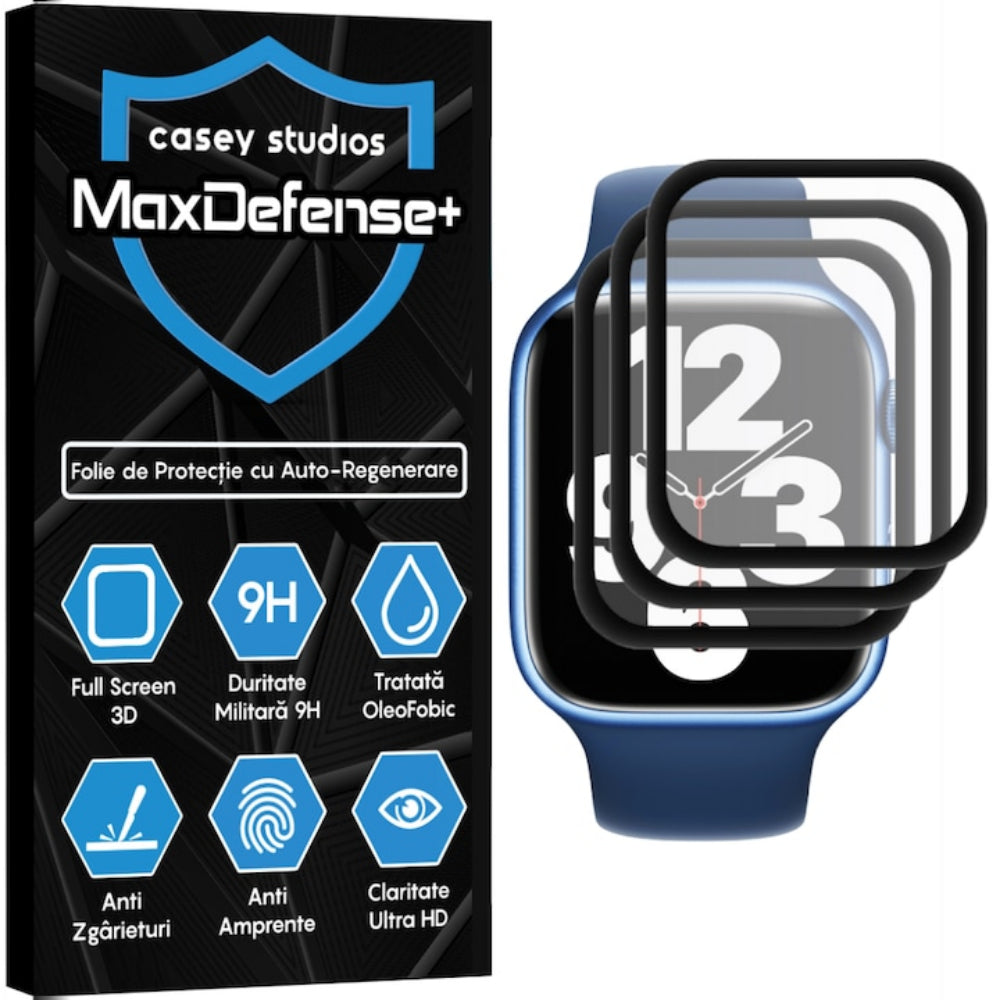 Folie Regenerabila MaxDefense+ - Apple Watch 4/5/6/SE - 40MM - Negru