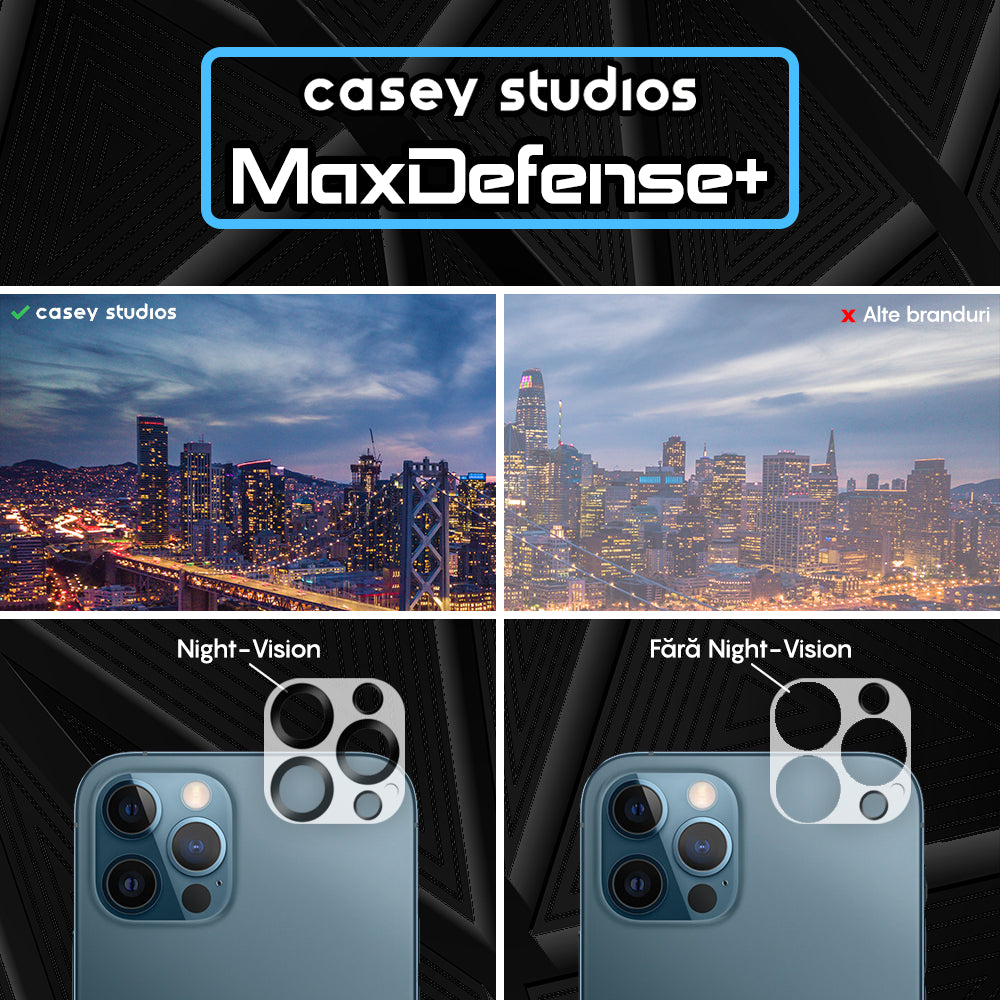Set 2x Folie Camera MaxDefense+ - iPhone 12 Pro Max - Clear