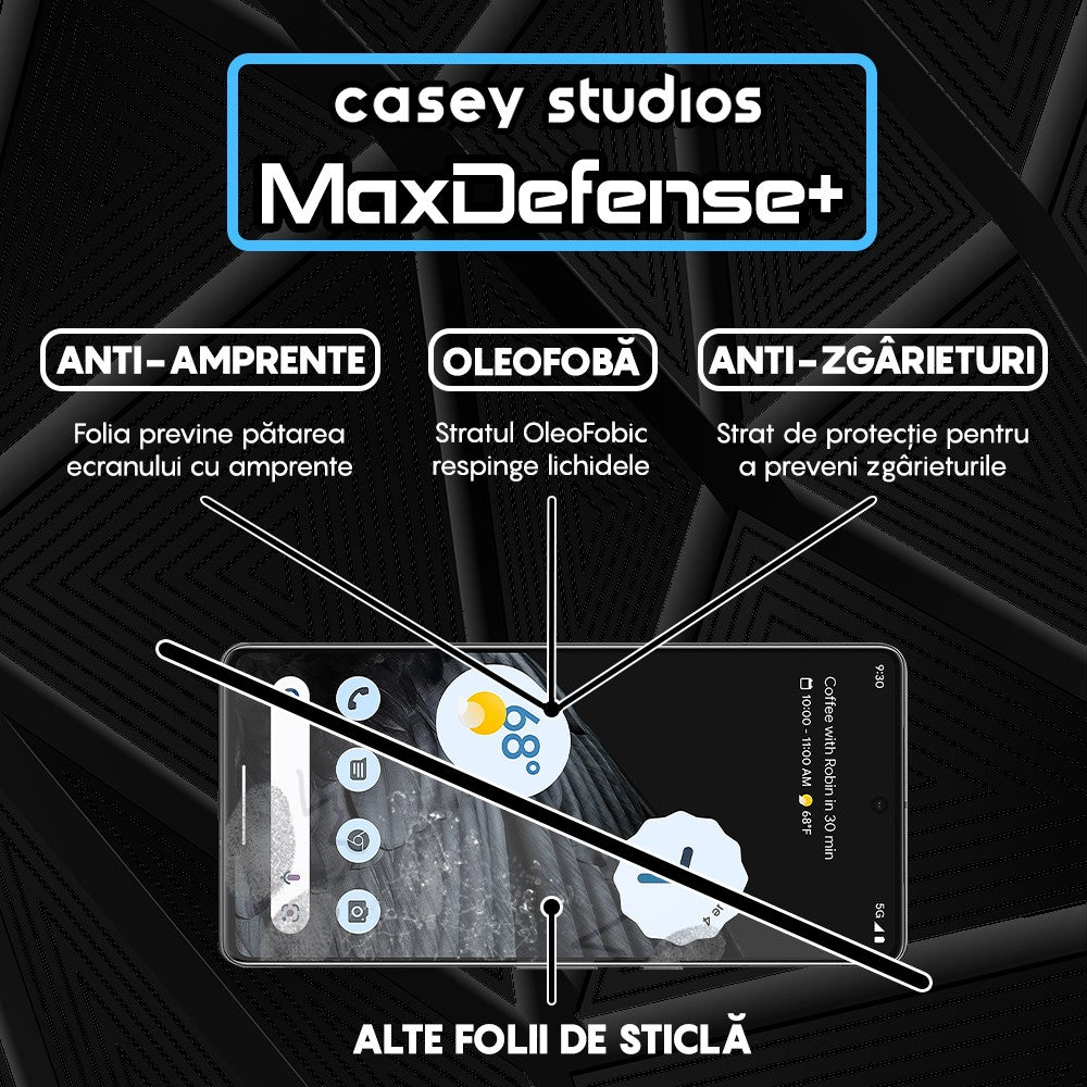Folie Sticla MaxDefense+ - Google Pixel 7 - Negru