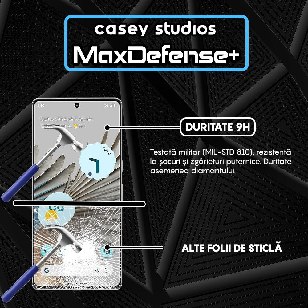 Folie Sticla MaxDefense+ - Google Pixel 7 Pro - Negru