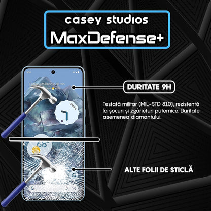 Folie Sticla MaxDefense+ - Google Pixel 8 Pro - Negru