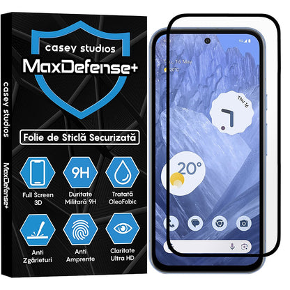 Folie Sticla MaxDefense+ - Google Pixel 8a - Negru