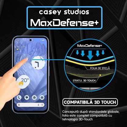 Folie Sticla MaxDefense+ - Google Pixel 8a - Negru