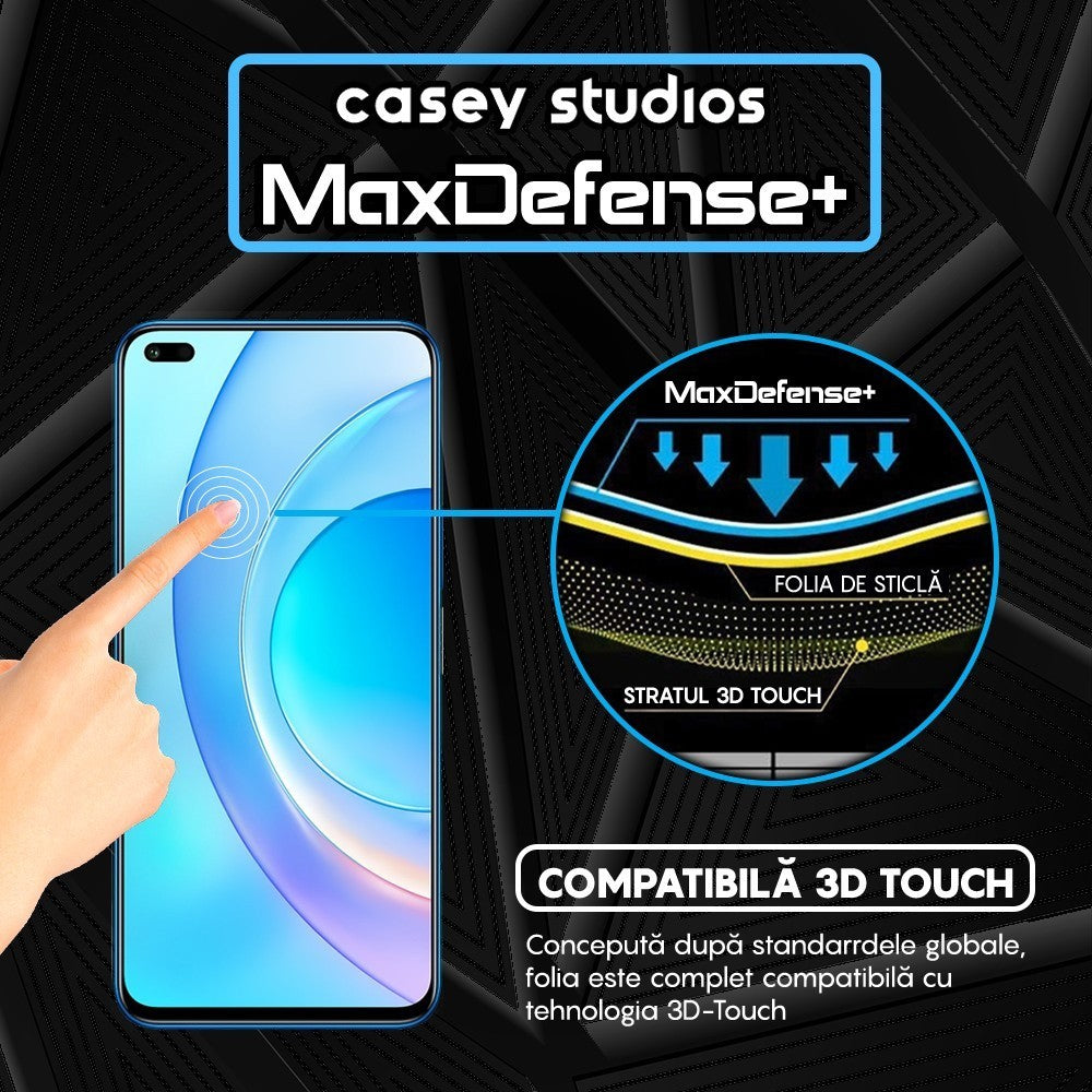 Folie Sticla MaxDefense+ - Honor 50 Lite/Huawei nova 8i - Negru
