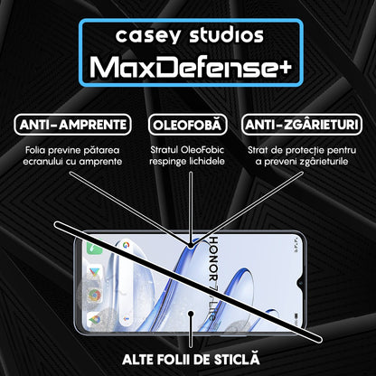 Folie Sticla MaxDefense+ - Honor 70 Lite - Negru