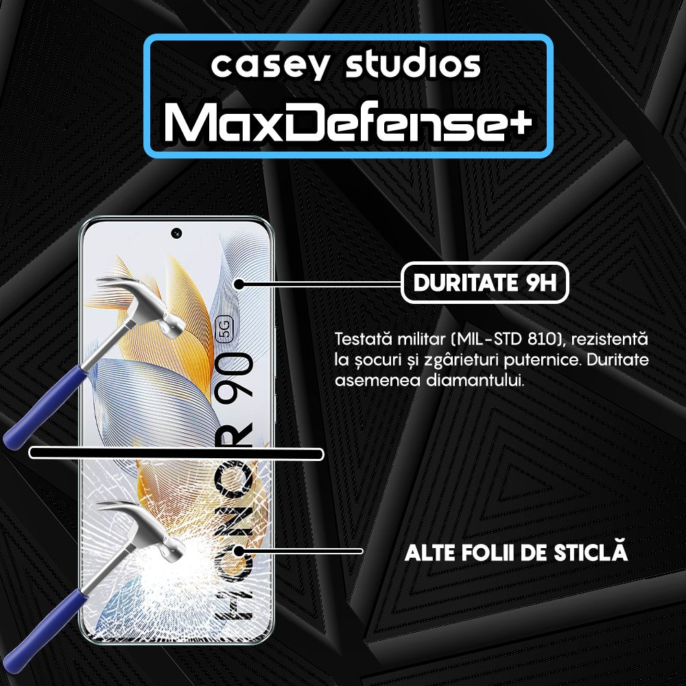 Folie Sticla MaxDefense+ - Honor 90 - Negru