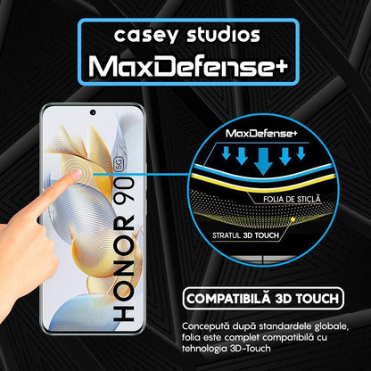 Folie Sticla MaxDefense+ - Honor 90 - Negru