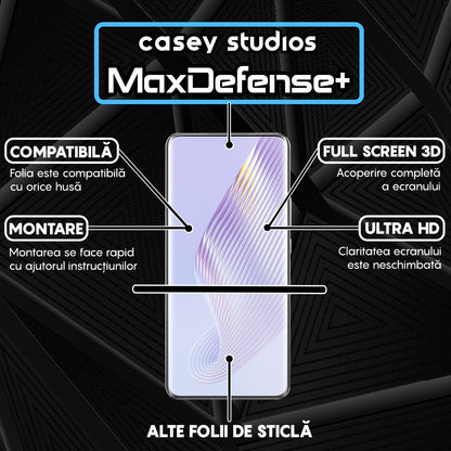 Folie Sticla MaxDefense+ - Honor Magic5 - Negru