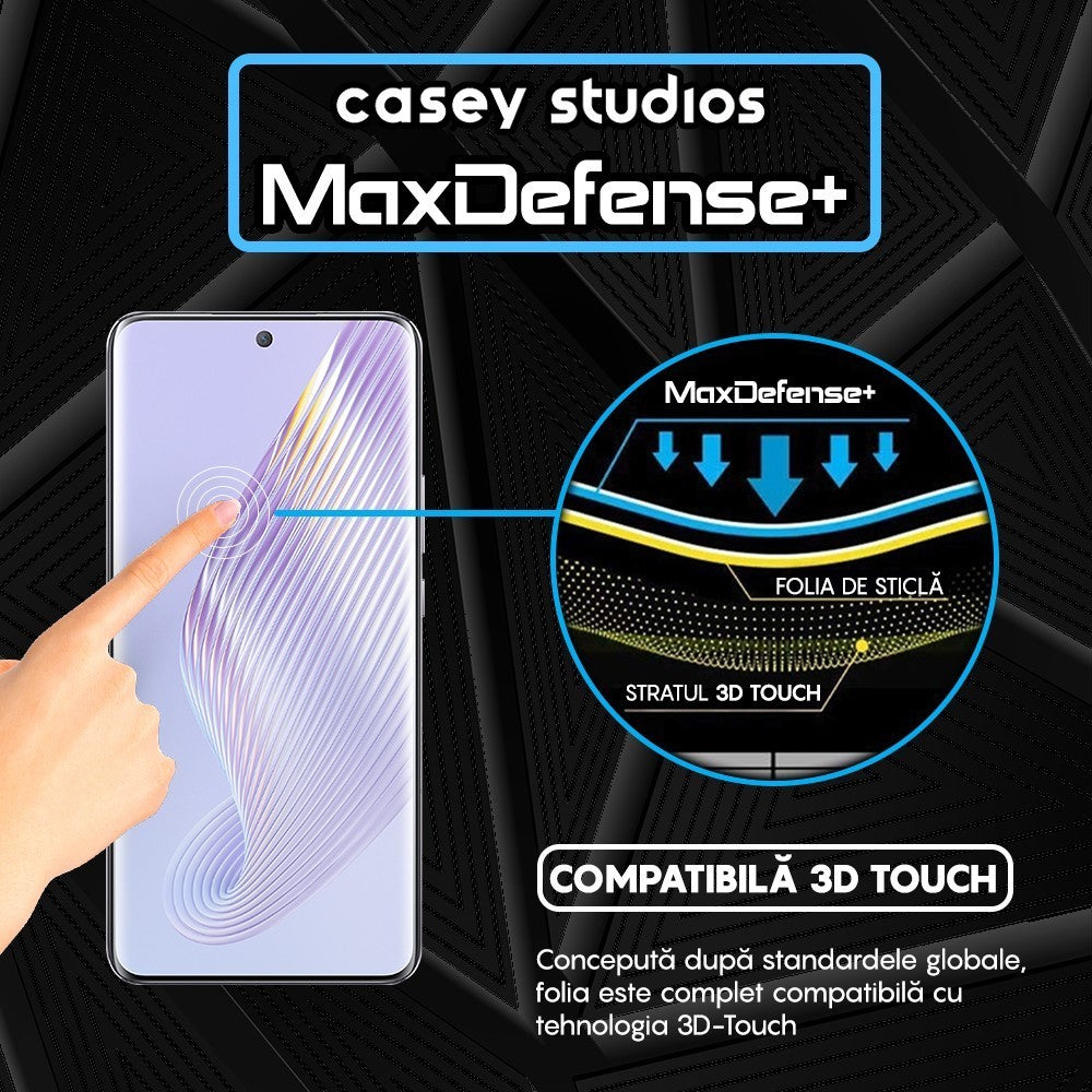 Folie Sticla MaxDefense+ - Honor Magic5 - Negru