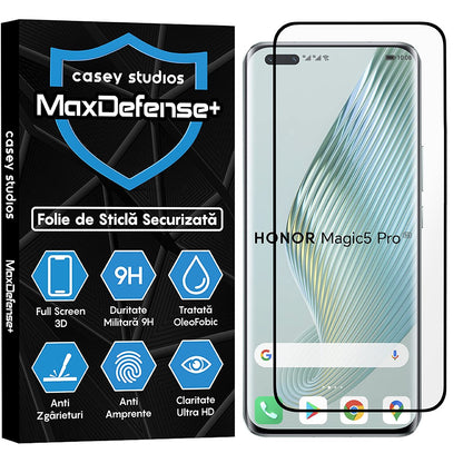 Folie Sticla MaxDefense+ - Honor Magic5 Pro - Negru