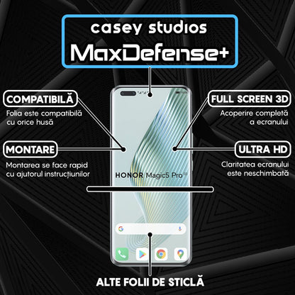 Folie Sticla MaxDefense+ - Honor Magic5 Pro - Negru