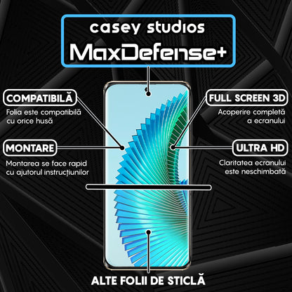Folie Sticla MaxDefense+ - Honor Magic6 Lite - Negru