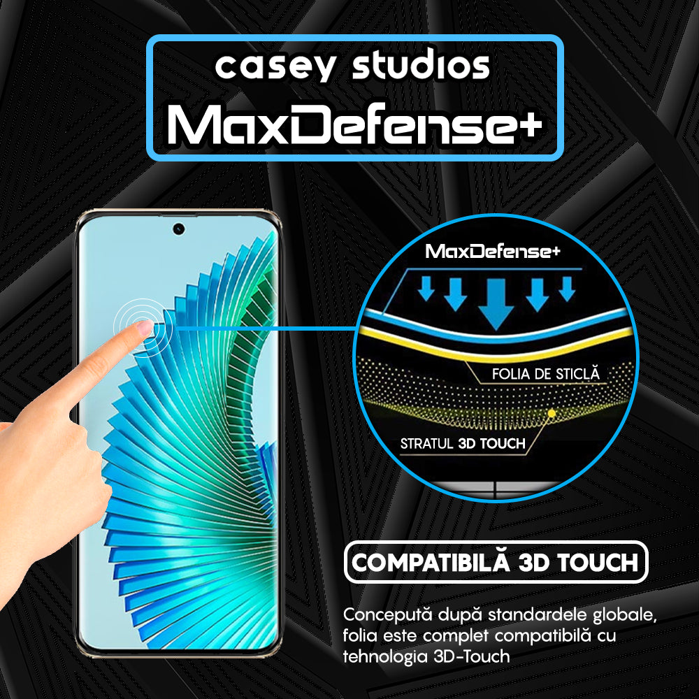 Folie Sticla MaxDefense+ - Honor Magic6 Lite - Negru