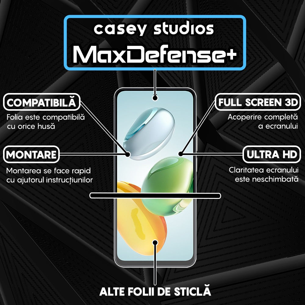 Folie Sticla MaxDefense+ - Honor Play 60 Plus - Negru
