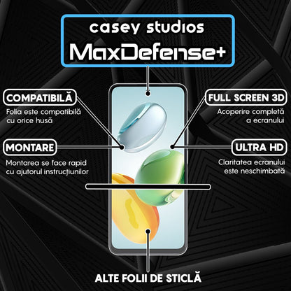 Folie Sticla MaxDefense+ - Honor Play 60 Plus - Negru