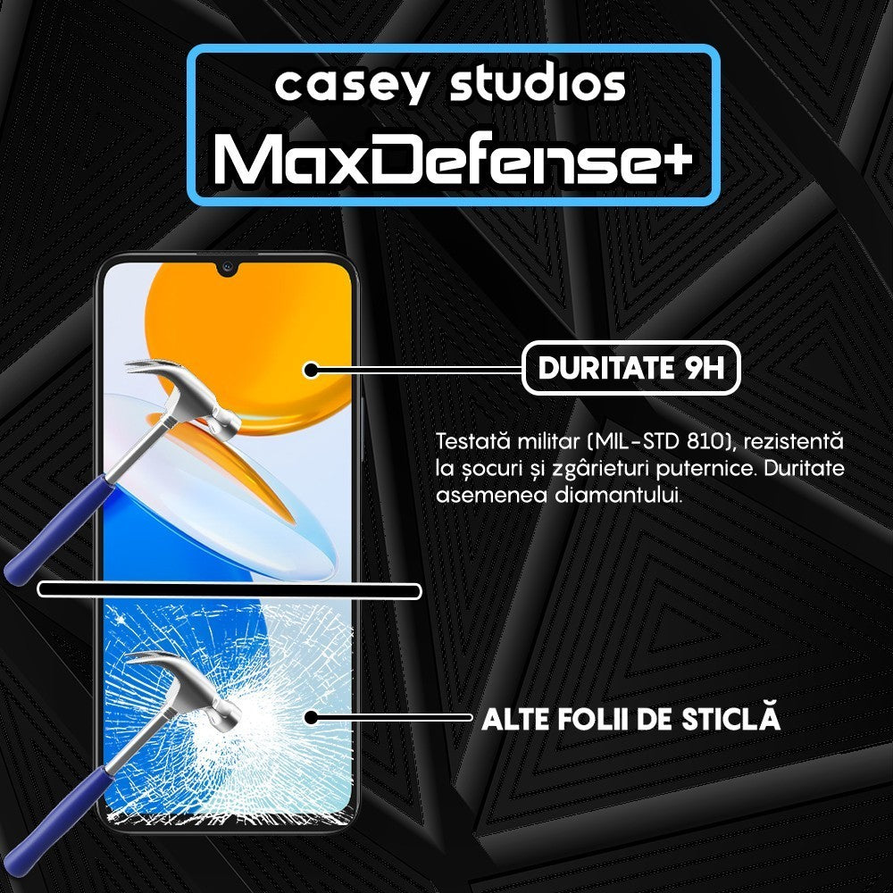 Folie Sticla MaxDefense+ - Honor X7 - Negru