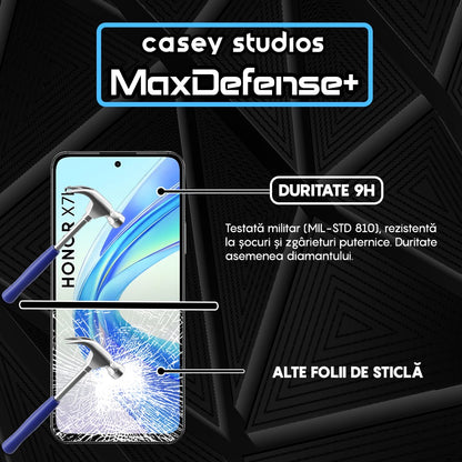 Folie Sticla MaxDefense+ - Honor X7b/X7b 5G/X7b 5G (50 MP) - Negru