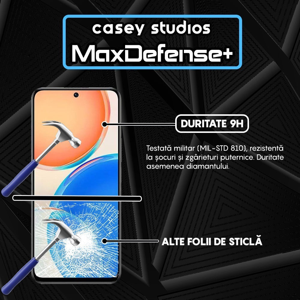 Folie Sticla MaxDefense+ - Honor X8 4G/X8a - Negru