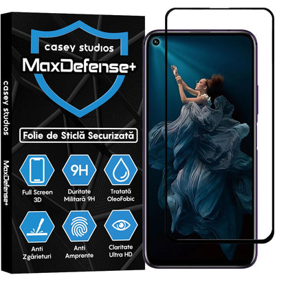 Folie Sticla MaxDefense+ - Huawei Honor 20/Honor 20 Pro/Mate 30 Lite/Nova 5T - Negru