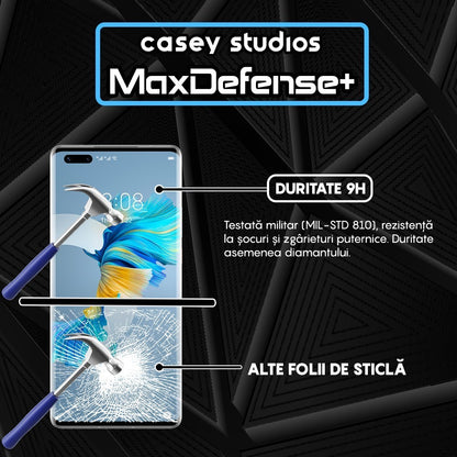 Folie Sticla MaxDefense+ - Huawei Mate 40 Pro - Negru